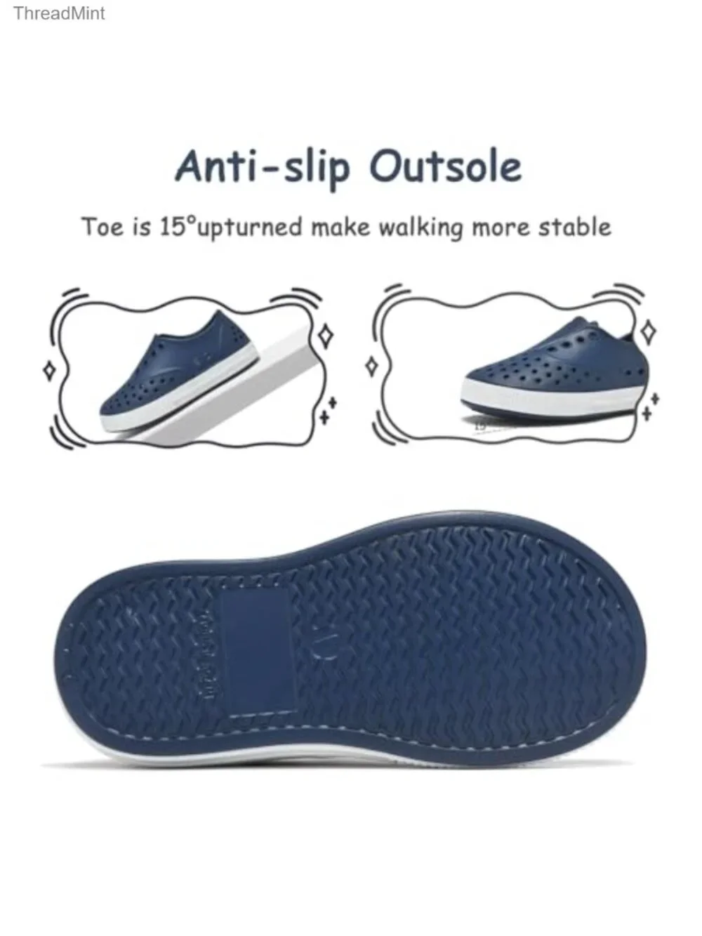 Toddler Water Shoes for Boys Girls, Slip-On Athletic Sneakers, Lightweight EVA